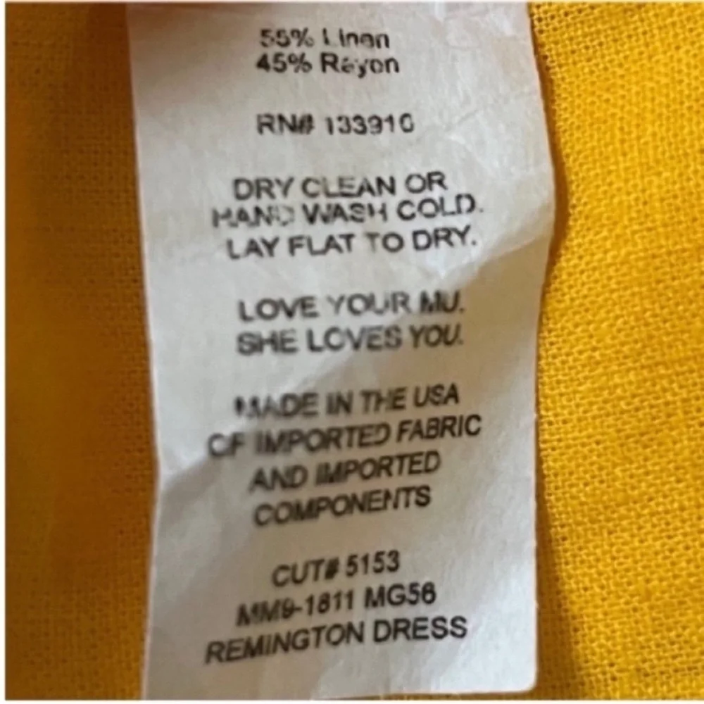 Show Me Your MuMu Remington Yellow Button-Front Spaghetti Strap Mini Dress Sz S - Picture 9 of 10